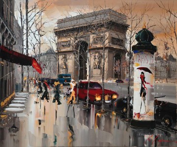 Kal Gajoum Avenue de Friedland Paris Peinture à l'huile